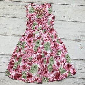 Maggy London Dress Barbiecore Flare Rhinestone Pockets 4P